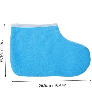 HAPINARY 1 Pair Waxed Cotton Footmuffs Paraffin Wax Hydrating Foot Mask Foot Covers Paraffin Bath Bags Wax Bath Foot Liners Moisturizing Socks Foot Spa Wrapping Cover Wax Booties Polyester 26.50X19.00X1.00CM Blue - Buy Online on SooperMarket.com