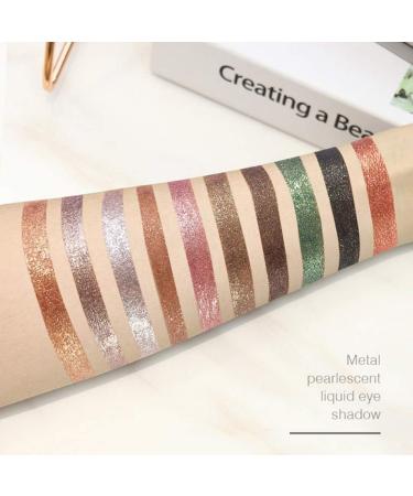 Liquid Glitter Eyeshadow Set Reddhoon 10 Colors Long Lasting Waterproof Shimmer Glitter Eyeshadow Quick Drying Naked Smokey Eye Looks Sparkling Eye Shadow Makeup Kits - Buy Online on SooperMarket.com