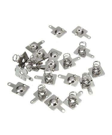 10 Pairs Silver Battery Spring Contact Plate Replacement 14.5 * 9mm for AA AAA Batteries Small Springs Compression