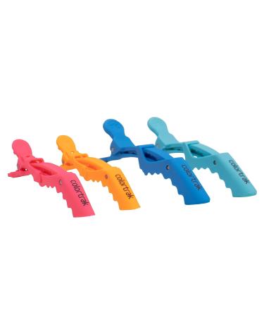 Colortrak Croc Hair Sectioning Clips Bucket - 12 Pack for Coloring, Cutting, and Styling - No Slip Rubber Grip - Assorted Colors - Buy Online on SooperMarket.com