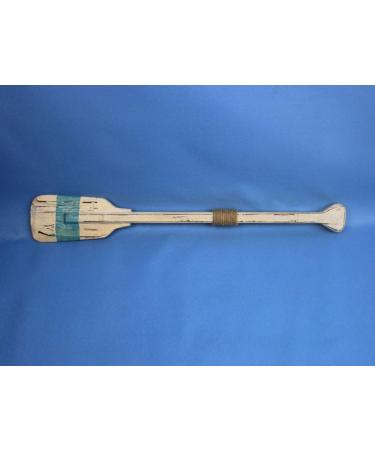 Hampton Nautical Light Blue Oar 24 Herring Cove Squared w/Hooks - Wooden Rowing Decorative Oar - Buy Online on SooperMarket.com