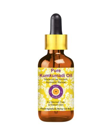 Deve Herbes Pure Kumkumadi Oil with Glass Dropper Cold Pressed 5ml (0.16 oz)