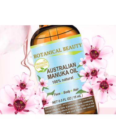 Buy 100% Pure Manuka Oil - Cold Pressed Virgin Carrier Oil for Skin Hair & Nails - 0.5 Fl. oz by Botanical Beauty - Buy Online on SooperMarket.com