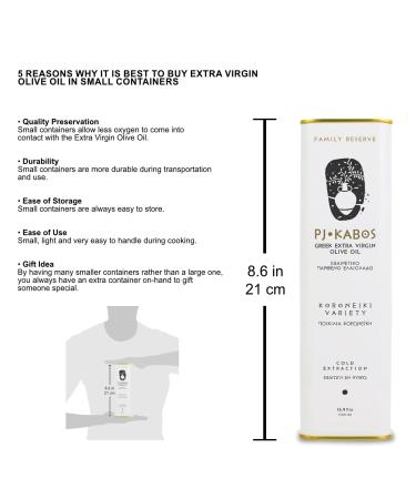 2022 Gold Medal Winner PJ KABOS Family Reserve Medium Intensity Greek EVOO 16.9 fl oz Tin - Buy Online on SooperMarket.com