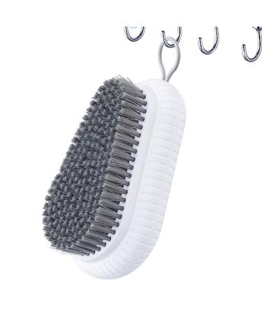 Facynde nail brushes for cleaning |Handy nail brush with loop and durable bristles multi-purpose hand and nail cleaning brush for the manicure art bathroom white