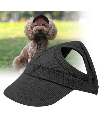 Adjustable Baseball Cap for Pets - Dog Sport Hat with Ear Holes - Summer Travel Dog Sun Hat (L-Black) - Buy Online on SooperMarket.com