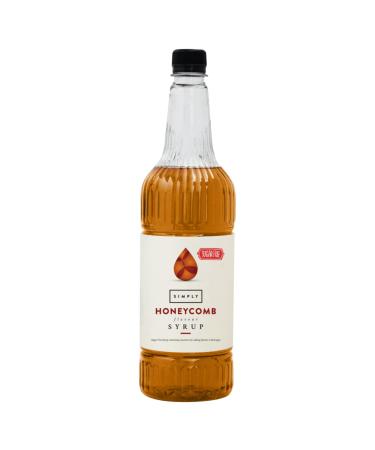 Simply Sugar Free Honeycomb Syrup Low Calorie Vegan & Nut Free Flavoured Syrup for Coffee Cocktails & Baking (1 Litre)