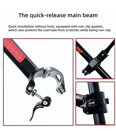 ZTZ Rear Bike Rack - 110 lbs Capacity, Quick Release, Easy to Install | Black - Buy Online on SooperMarket.com