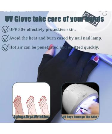 Professional UPF50+ Manicure Gloves for Gel Nail Lamp | UV Shield and Skin Care Protection - Buy Online on SooperMarket.com