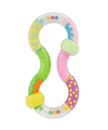 Bieco Ringrassel Baby with movable elements |Bite ring |Rasselring Baby Ringrassel Greifling Rassel Ring Rassel Motoric Toys |Sensorism toys for babies