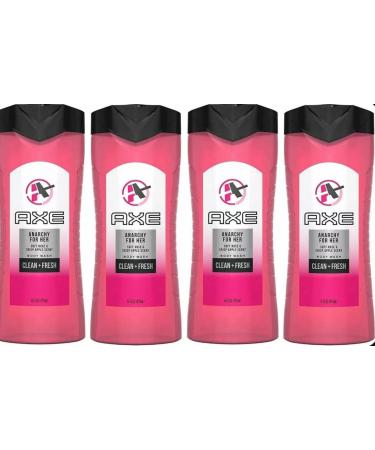 AXE Body Wash for Her Anarchy 16 Ounce (Pack of 4)