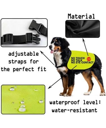 Nervous Dog Jacket Vest Service Dog Working Dog Anxious Dogs Scared Dogs Slogan Warning Vest (NO TOUCH Large) - Buy Online on SooperMarket.com