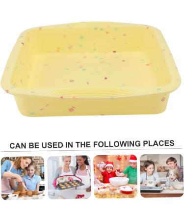 IMIKEYA 3 Pcs Cake Mold Roasting Pan Baking Pans Cupcakes Cupcake Pans Silicone Baking Molds Silicone Mold Silicone Baking Pan Non-Stick Baking Mold Silicone Bakeware Oven Silica Gel Fudge 26.5x24.5cmx3pcs Yellowx3pcs - Buy Online on SooperMarket.com