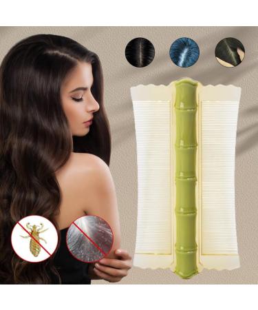 AMZLORD C84omb Double-sided Scalp Massage Comb Fine Tooth Hair Nit Comb Lice Comb Flea Lice Removal Bamboo Shape for Cats Dogs Green - Buy Online on SooperMarket.com