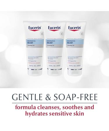 Eucerin Redness Relief Cleansing Gel - Fragrance Free 6.8 oz | Soothes Sensitive Skin - Buy Online on SooperMarket.com