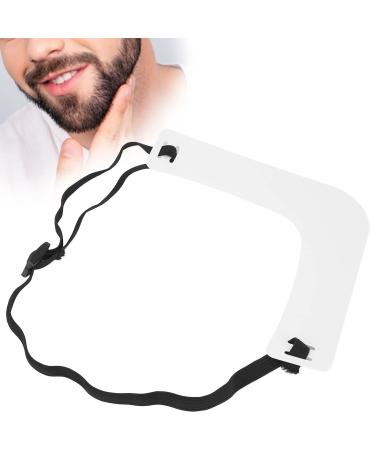 Men Beard Shaper Plastic Mustache Neckline Trimming Guide Shaper Beard Shaping Tool Neckline Template Guide Hairline Template Stencil Mustache Edge Shaving Template for Men Hair Styling Beard Trimm