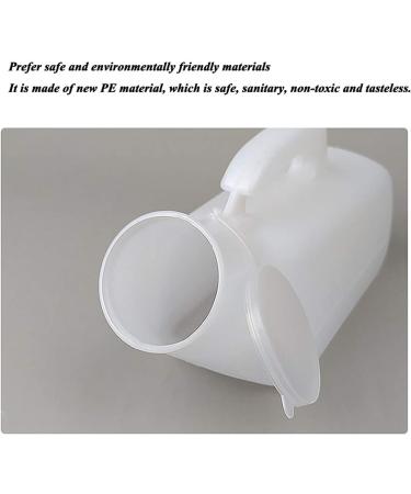 Male Urinal Bottle Camping Toilet Urine Bottle Male Urinal Long Neck Incontinence Pee Bottle Clear Plastic 1200 Ml Spill Proof Device Portable Urinal Bottle Snap-On Lid - Buy Online on SooperMarket.com