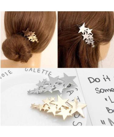 1pc Alloy Hairpin Silver Hair Ornament Hair Clip Stars Shape Hair Pins Women Cute Star Hair Styling Jewelrys - Buy Online on SooperMarket.com