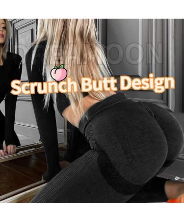 DREAMOON Seamless Butt Lifting Leggings - High Waist Gym Booty Tummy Control Yoga Pants for Women (Black, X-Large) - Buy Online on SooperMarket.com