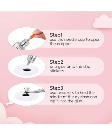 Buy 5ml Individual Eyelash Extension Glue - 2-3s Drying Long Lasting Cluster Lash Supplies DIY Self Application Includes Brushes Black - Buy Online on SooperMarket.com