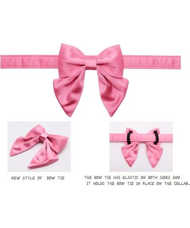 Lionet Paws Bowtie Dog Halison - Comfortable Silk Dog Collar with Removable Fly for Medium Dogs (Neck 34-55cm) - 1 Pack - Peach Color - Buy Online on SooperMarket.com