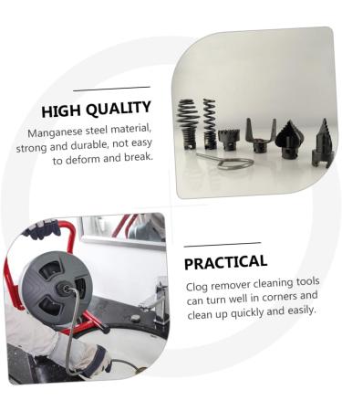 COOLHIYA 7pcs Pipe Cleaner Cleaning Tools Household Cleaner toliet Bowl Cleaner Toilet Parts Coil Springs Practical Toilet Cleaners to Rotate Manganese Steel Drainage Floor Drain - Buy Online on SooperMarket.com