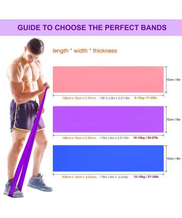 Fitness Straps 3 Set - Gymnastics Resistance Bands for Yoga Strength Training & Muscle Building - Elastic Stretching Exercise Tapes - Buy Online on SooperMarket.com