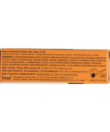 Buy #58 Black Brown Bigen Permanent Powder - 3 Pack | 0.21 oz Each | Best International Shipping - Buy Online on SooperMarket.com