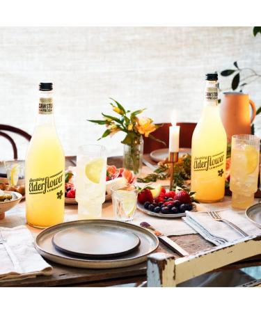 Cawston Press Sparkling Elderflower Lemonade Drink - 6 x 750ml Glass Bottles - No Sugar/Sweeteners/Artificial Colors/Preservatives - Buy Online on SooperMarket.com