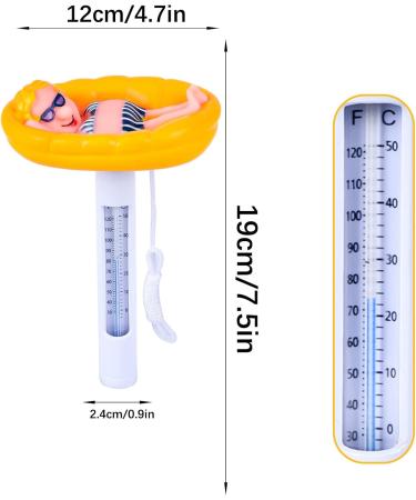 Formizon Floating Pool Thermometer - Break-Resistant Water Temperature Gauge for Pools Spas & Ponds - Buy Online on SooperMarket.com