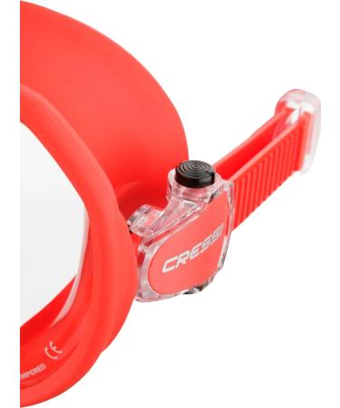 Cressi Adult Frameless Scuba Diving Mask - Single Lens - Red - Buy Online on SooperMarket.com