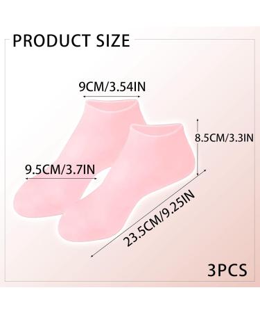 Xnivuis Silicone Socks for Women - 3 Pairs Spa Gel Moisturizing Socks for Dry Feet & Rough Skin - Buy Online on SooperMarket.com