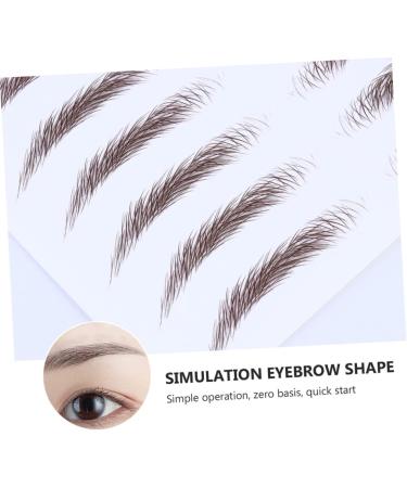 PLAFOPE 5pcs Eyebrow Stickers Brow Shaper Sticker Makeup Stickers Artificial Eyebrow 6d Cosmetic Make up 21x15cm Brown - Buy Online on SooperMarket.com
