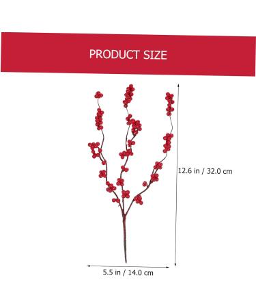 ABOOFAN 15 Pcs Simulation Red Berry Artificial Berries Stems Household Decor Home Decor Artifical Flower Arrangement Faux Berry Stems Plant Vase Fake Berry Stem Christmas Red Berries Iron - Buy Online on SooperMarket.com