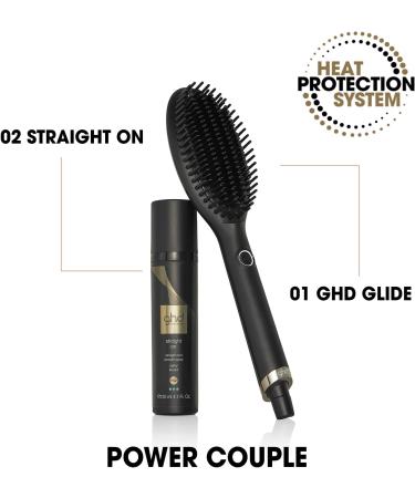 GHD Glide Hot Brush - Ceramic Technology with Ioniser, 185 C Optimum Temp for Frizz-Free Styling - Black - Buy Online on SooperMarket.com