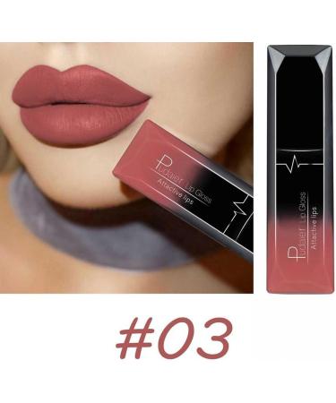 Matte Lipstick HERBENJOY Lipgloss Liquid Blush Lipsticks For Women Long Lasting Waterproof Non-Stick Cup Not Fade High Pigmented Velvet Lipstain (#03) - Buy Online on SooperMarket.com