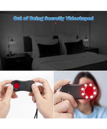 Pocket-Sized Hidden Camera Detector | LED Device Finder with Infrared Viewfinders | Anti-Spy Camera Locator with Chargeable Anti-Theft Alarm for AirBnB, Hotels, and Bathrooms - Buy Online on SooperMarket.com
