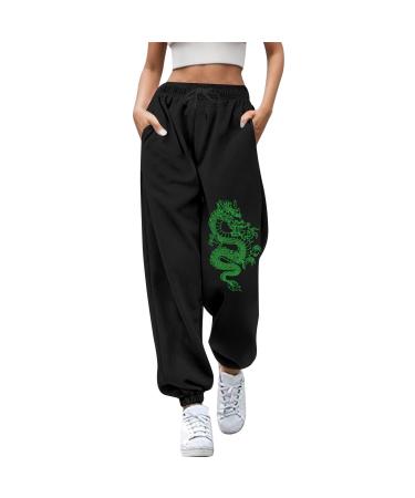 WILLBEST Womens Lounge Sport Gym Jogger Sweatpants Loose Elasticated High Waist Trousers Causal Yoga Sweat Jog Pants Jogging Bottoms Activewear 3XL 1286-djufh-5-green