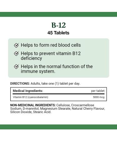 Nature's Bounty Ultra Vitamin B12 Supplement Helps Maintain Good Health 5000 Mcg 45 Tablets - Buy Online on SooperMarket.com
