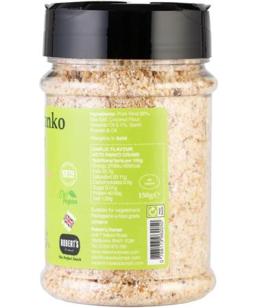 Keto Panko Rind Crumb 3 X 150g Pots - Available in Multiple Flavours - Keto Gluten & Allergen Free Low Carb High Protein - Handmade in Britain with Family Recipe (Garlic) - Buy Online on SooperMarket.com