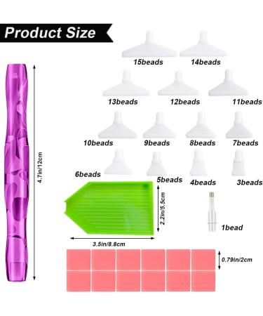 33 Pcs Diamond Painting Pen Set | 2 Resin Art Pens | Clay Tips Tray | 5D Drill Pen | Gem Rhinestone Picker | DIY Craft Accessories - Buy Online on SooperMarket.com