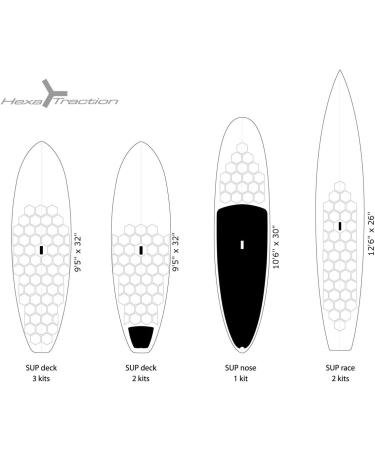 RSPro Hexatraction Clear Surfboard Deck Grip - Waxless and Durable - Buy Online on SooperMarket.com