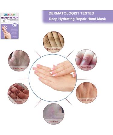 Lavender Hand Moisturizing Gloves - 3 Pairs | Hydrating and Anti-aging Hand Mask for Dry, Cracked Skin - Buy Online on SooperMarket.com