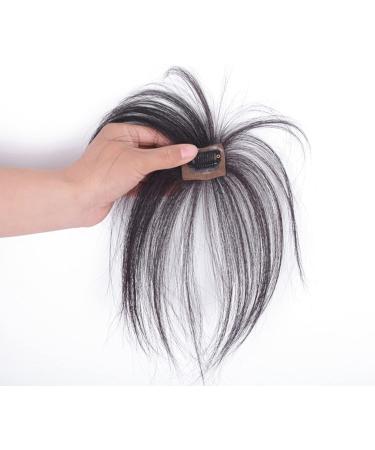Bangs Hair Clip Lifelike Hair Extensions Wispy Bangs Clip Dark Brown Fake Air Bangs Fringe Refine Facial Contour 3D Real Human Hair Bangs for Daily Wear - Buy Online on SooperMarket.com