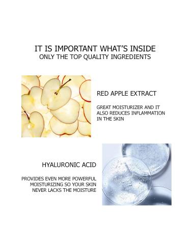 VENZEN Red Apple Skin Moisture Face Mask - Hyaluronic Acid 10 Pack (25g Each) | Refreshing Facial Care for Hydration & Replenishment - Buy Online on SooperMarket.com
