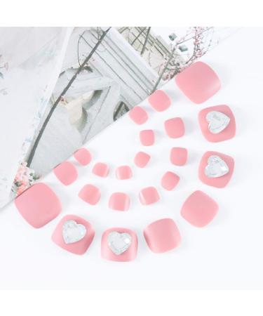 Shop Brishow Artificial Foot Toenails - 24pcs Acrylic Stick-On Nails for Women & Girls | International Shipping - Buy Online on SooperMarket.com