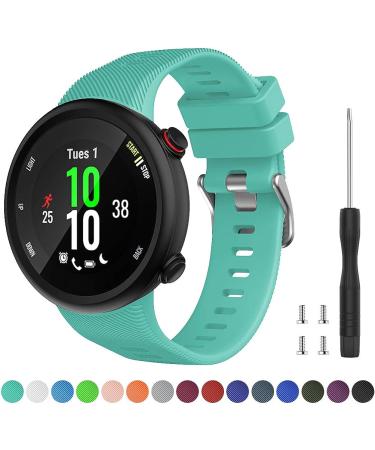 Watbro Compatible with Garmin Forerunner 45 Band  Soft Silicone Sport Replacement Watch Band  Fitness Strap Bracelet Wristband for Garmin Forerunner 45 Smartwatch Pink+Teal+Orange - Buy Online on SooperMarket.com