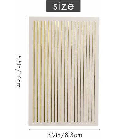 Mengmen Gold 3D Nail Sticker Stripe Lines Adhesive Striping Tape Nail Art Gold Silver 3Pc Nail - Buy Online on SooperMarket.com