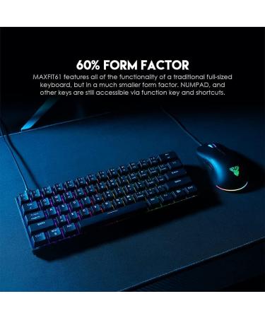 FANTECH MAXFIT61 RGB Wired Mechanical Keyboard - BlueSW(Clicky)-Black - Buy Online on SooperMarket.com