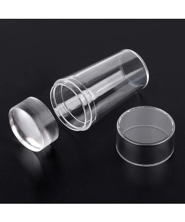 Silicone Nail Stamper French Tip with Scraper for Nails Manicure Tools Stamp Polish Stencil Template for Manicure Tools Nail Art Template Seal Stamper Scraper